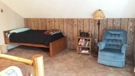 Seating area in upstairs bedroom.